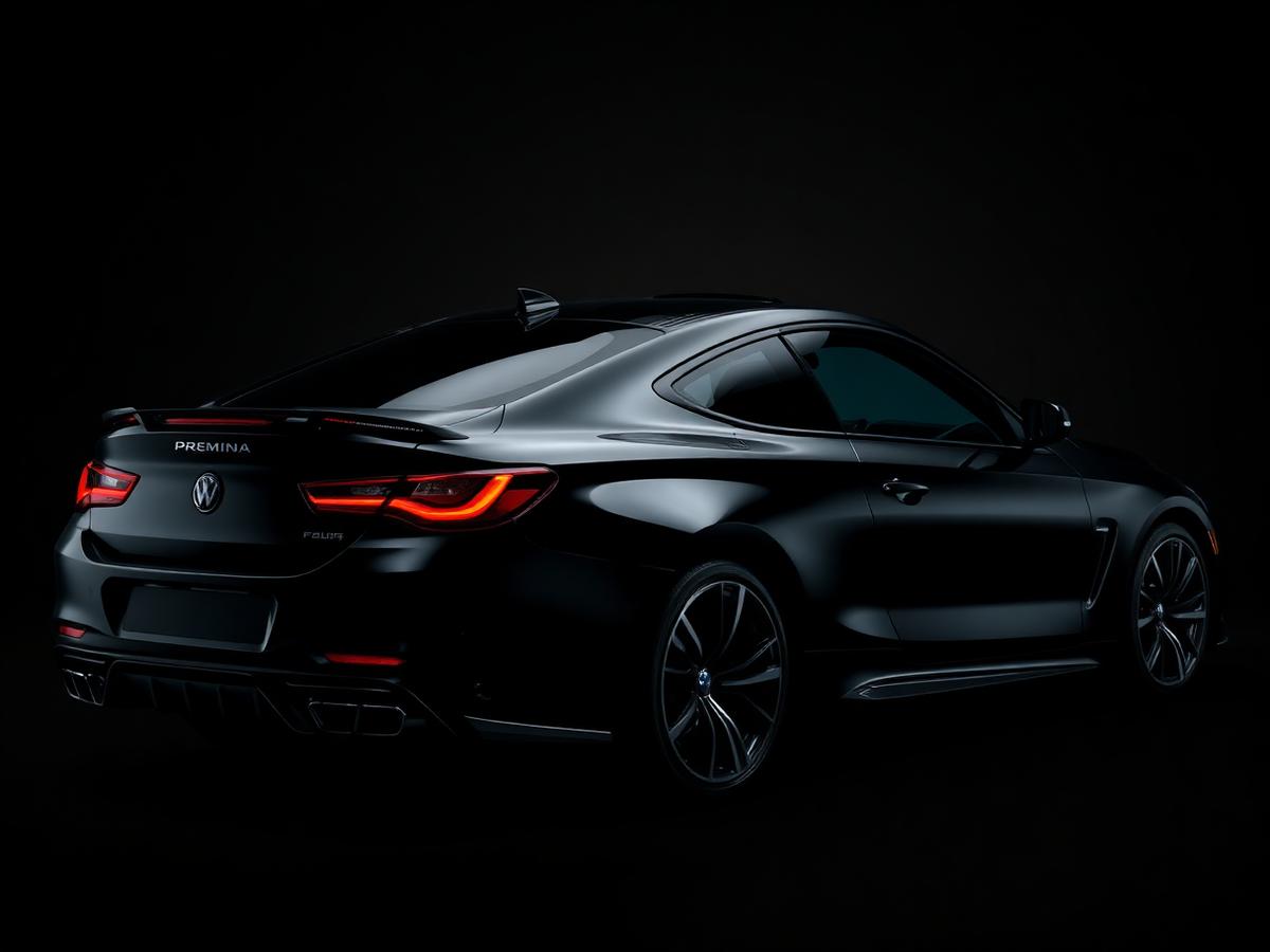 Sports coupe rear three-quarter with limo tint