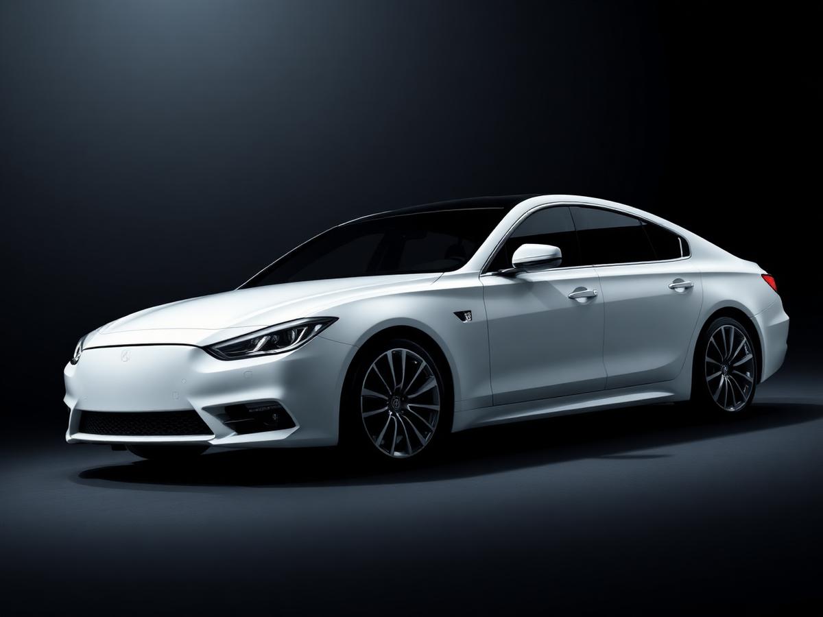 White sedan with moderate ceramic tint